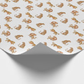 野生の虎:水彩動物のパターン。 ラッピングペーパー (角)
