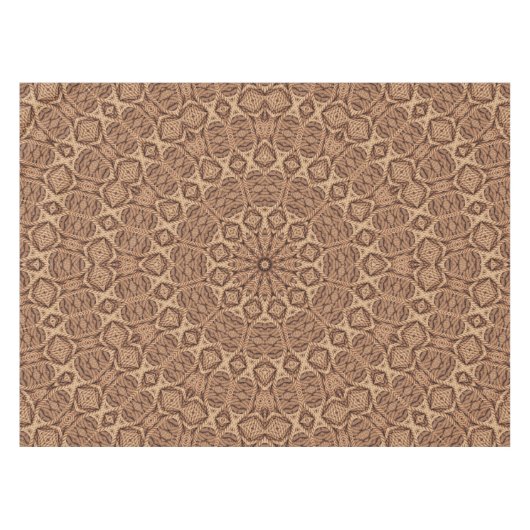 野生の西のブラウンロープの万華鏡のように千変万化するパターン テーブルクロス (正面(横))