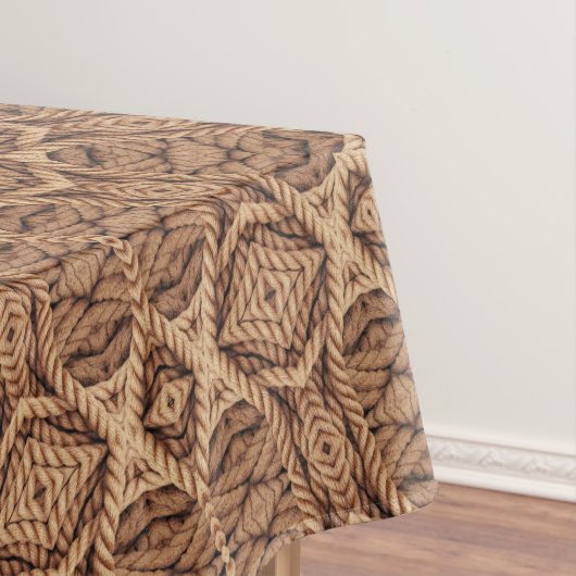 野生の西のブラウンロープの万華鏡のように千変万化するパターン テーブルクロス (インサイチュ)