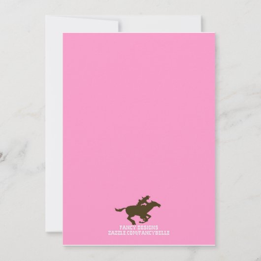 野生の西のベビーシャワー 招待状 (裏面)