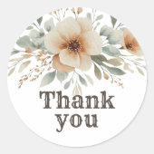 野生の西の感謝してい花よ ラウンドシール (正面)