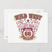 野生の西の最後の道路のルート66死の谷 ポストカード (正面/裏面)