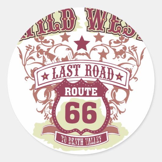 野生の西の最後の道路のルート66死の谷 ラウンドシール (正面)