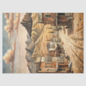 野生の西の草原の西部の小さな町 薄葉紙 (正面)