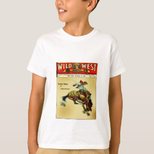 野生の西の週間Broncのライダーのカウボーイの子供のワイシャツ Tシャツ