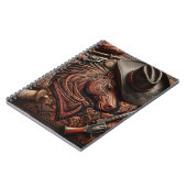 野生の西の静物生活:カウボーイハット、銃など ノートブック (左側)