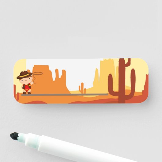 野生の西カウボーイ 名札 (インサイチュ)