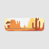 野生の西カウボーイ 名札 (正面)