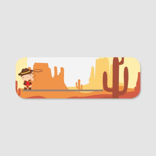 野生の西カウボーイ 名札 (正面)