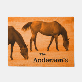 野生の西、馬は、姓の玄関マットを加えます ドアマット