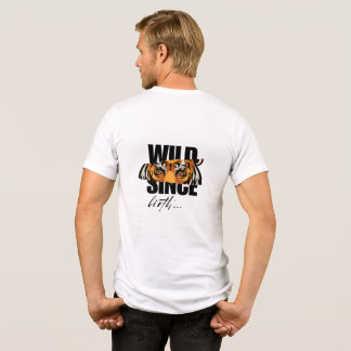 野生の誕生からずっと野生 **虎の目のグラフィックTシャツ** トライブレンドTシャツ