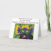 野生の謝肉祭猫のパーティーのニュー・オーリンズのマスクの芸術車 カード (裏面)