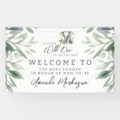 野生の象の赤ちゃんシャワーへようこそ 横断幕 (横)