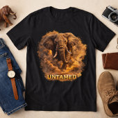 野生の象 | アフリカの野生生物の力強さ トライブレンドＴシャツ