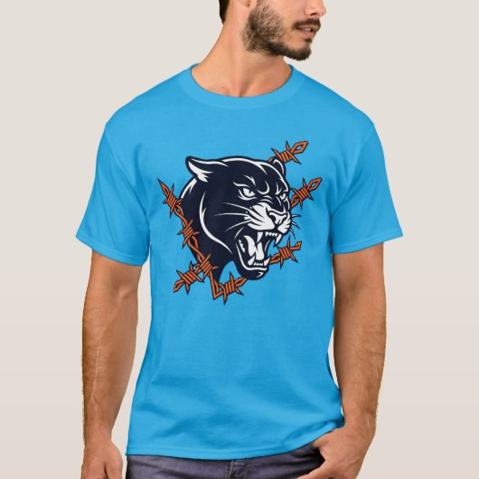 野生の豹を解き放て パンサーシャツ 激猛な豹の爪のディビジョン Tシャツ (正面)