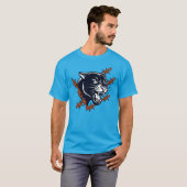 野生の豹を解き放て パンサーシャツ 激猛な豹の爪のディビジョン Tシャツ (正面フル)