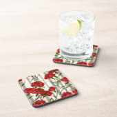 野生の赤いカーネーション コースター (右側)