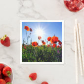 野生の赤いケシの花 スタンダードカクテルナプキン (インサイチュ)