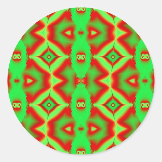 野生の赤い緑 ラウンドシール (正面)