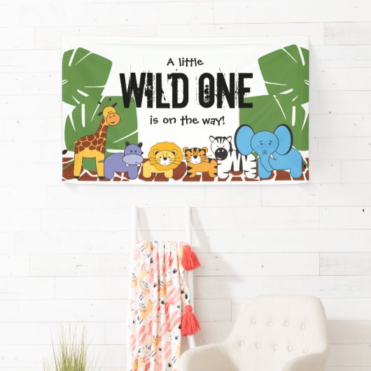 野生の赤ちゃんがやってくる！｜ベビーシャワー｜サファリ 横断幕 (インサイチュ)