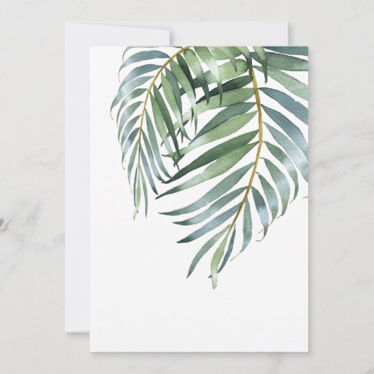 野生の赤ちゃんシャワー熱帯ジャングル動物 招待状 (裏面)