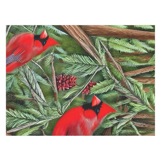 野生の赤威厳のある深紅色 テーブルクロス (正面(横))