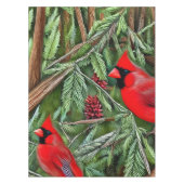 野生の赤威厳のある深紅色 テーブルクロス (正面)