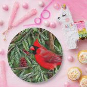 野生の赤威厳のある深紅色 ペーパープレート (パーティー)