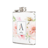 野生の赤面植物文字Aモノグラム フラスク (左)