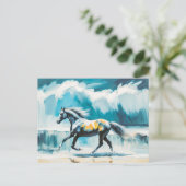 野生の走馬の海岸沿い ポストカード (スタンド正面)