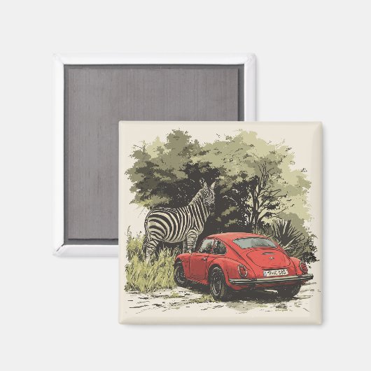 野生の車 マグネット (正面/裏面)