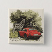 野生の車 缶バッジ (正面)