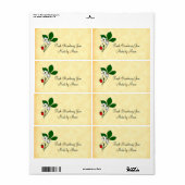 野生の開花イチゴカスタムの出荷ラベル ラベル (フルシート)