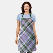 野生の青いばいせん青、ピンク、緑の草原 エプロン (着用した状態)