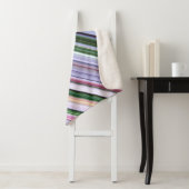 野生の青いアスター紫、青、緑のストライプ シェルパブランケット (インサイチュ)