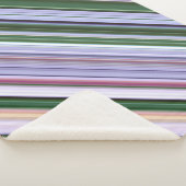 野生の青いアスター紫、青、緑のストライプ シェルパブランケット (3/4)