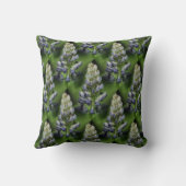 野生の青いルピネの花の自然模様 クッション (裏面)