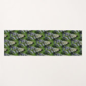 野生の青いルピネの花の自然模様 ヨガマット (正面(横))