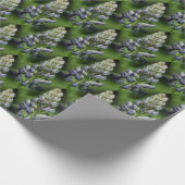 野生の青いルピネの花の自然模様 ラッピングペーパー (角)