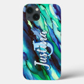 野生の青い海洋景観アルコールインク Case-Mate iPhoneケース (裏面)