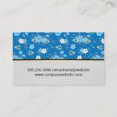 野生の青い白い花 名刺 (裏面)