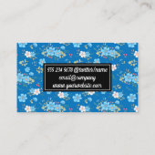 野生の青い白い花 名刺 (裏面)