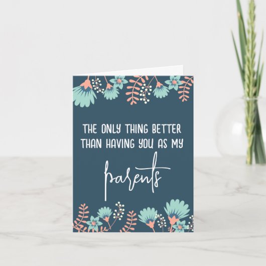 野生の青フローラ妊娠が親の明らかにカスタムする 案内状 (正面)