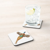 野生の飛んでいるリングネックキザントコルクコースター コースター (右側)