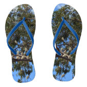 「野生の飛行：白いオーストラリア産のコカトス ビーチサンダル (ソール)