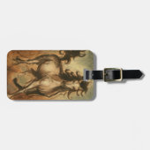 野生の馬および暖かい色 ラゲッジタグ (正面横)