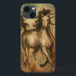 野生の馬および暖かい色 iPhone 13ケース<br><div class="desc">Ethanのハープ奏者は彼の抽象的な絵画のために知られています。 彼は馬を絵を描くことを好み、景色およびこの写真は例外ではないです。 野生の馬の使用される背景の暖かい色とインクの鋭さは完全に混じります。</div>