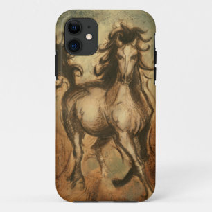 野生の馬および暖かい色 iPhone 11 ケース