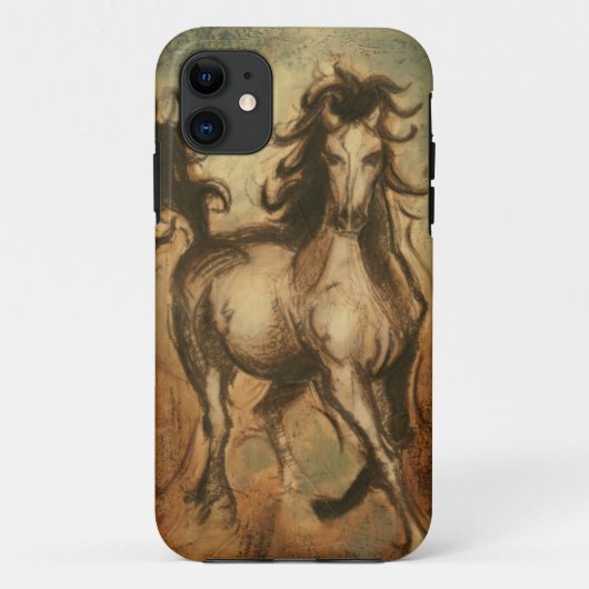 野生の馬および暖かい色 Case-Mate iPhoneケース (裏面)