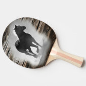 野生の馬のギャロッピング 卓球ラケット (横)